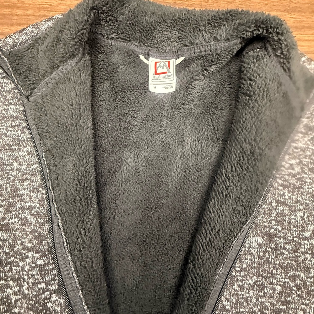Avalanche Charcoal Fleece Jacket men’s size Medium - Picture 4 of 8